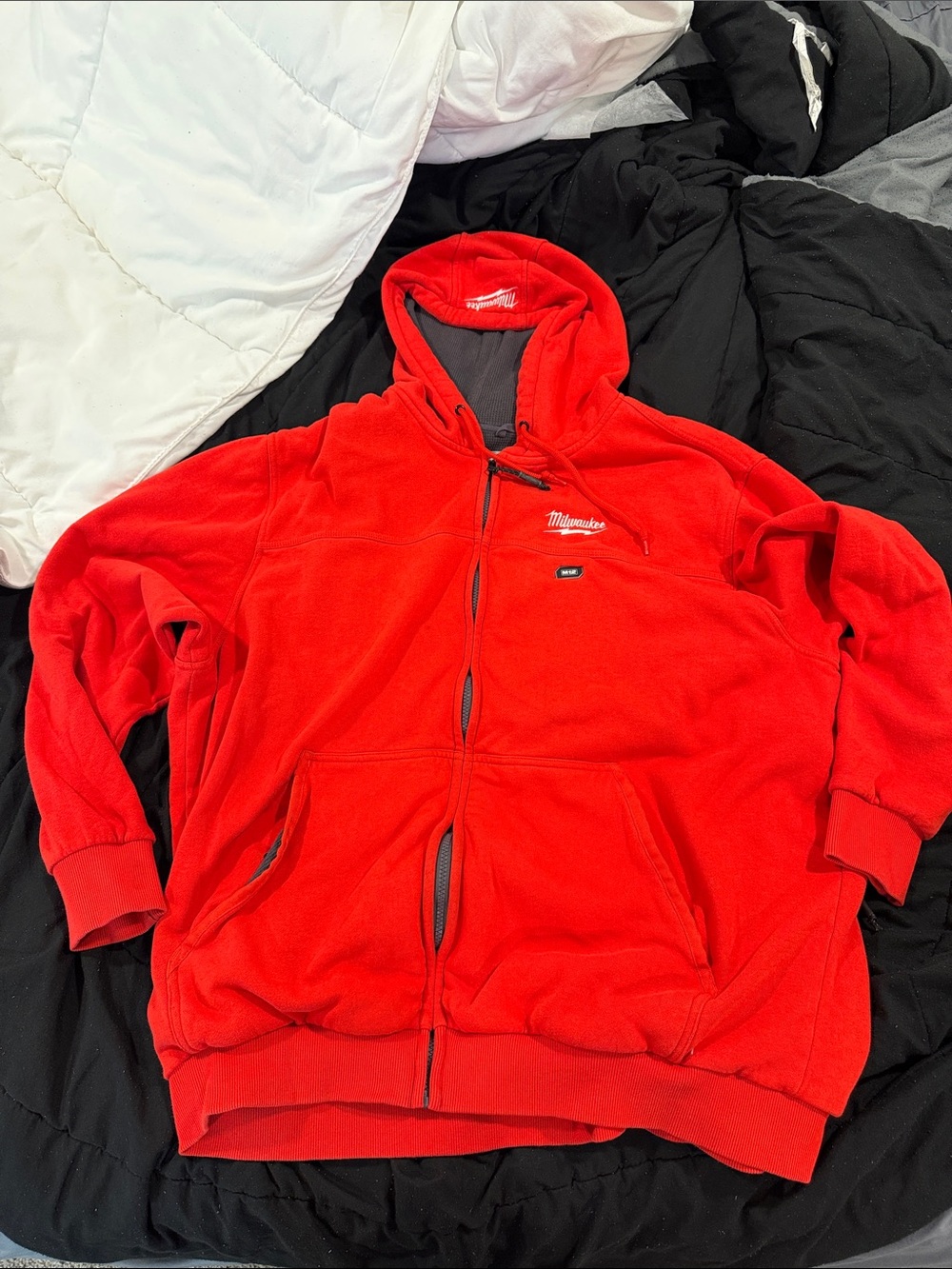 Milwaukee Men’s Red Fleece Full-Zip Hoodie Jacket heated 3x